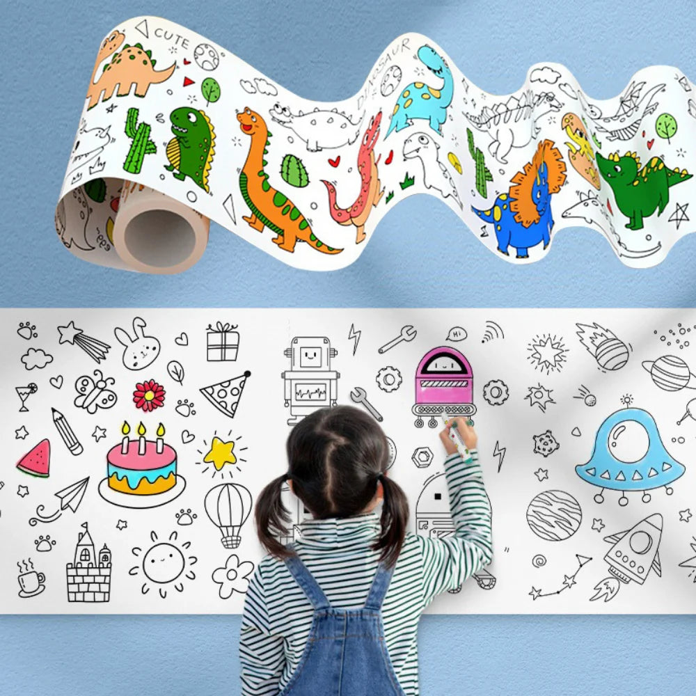 300 cm DIY Zeichenrolle – Kreative Mal- & Graffiti-Erfahrung für Kinder