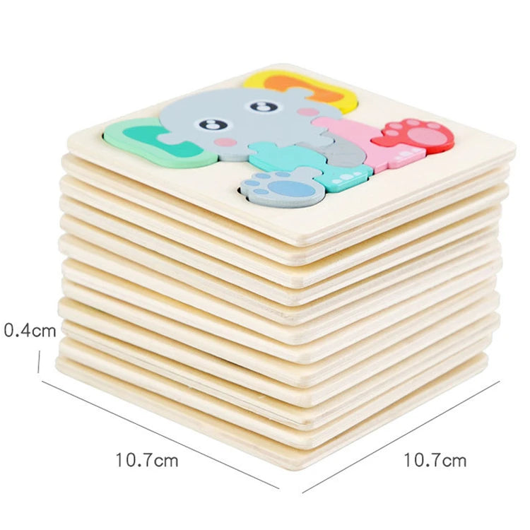 Buntes 3D-Holzpuzzle – Das coole Lern- & Knobelspiel für kleine Entdecker!