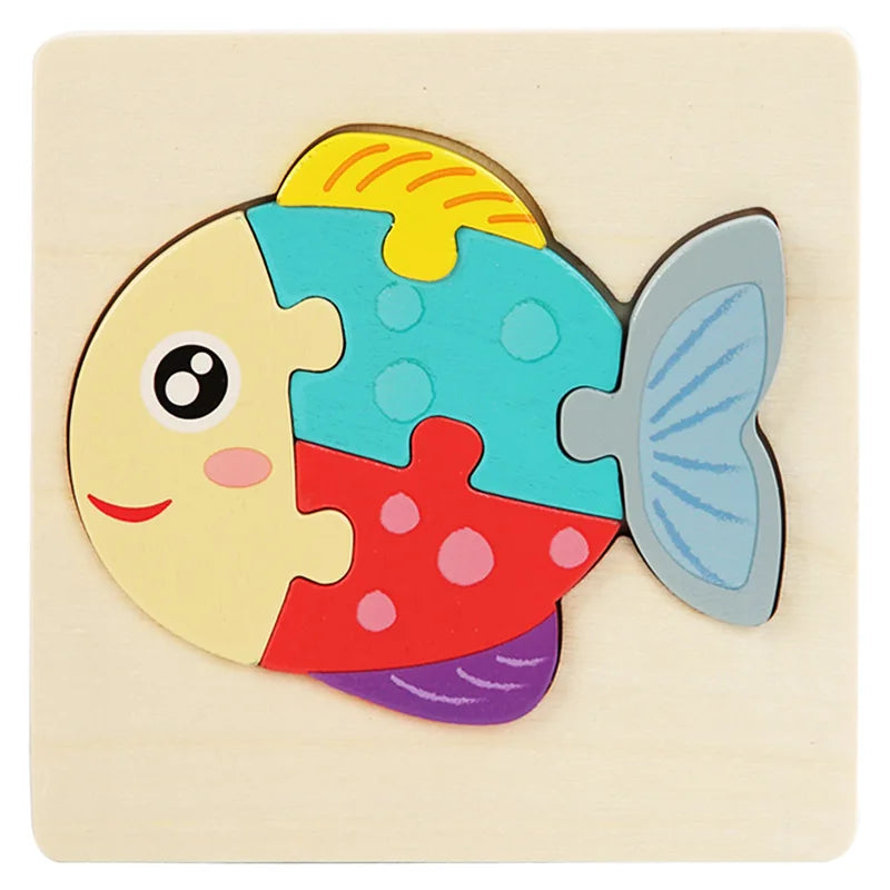 Buntes 3D-Holzpuzzle – Das coole Lern- & Knobelspiel für kleine Entdecker!