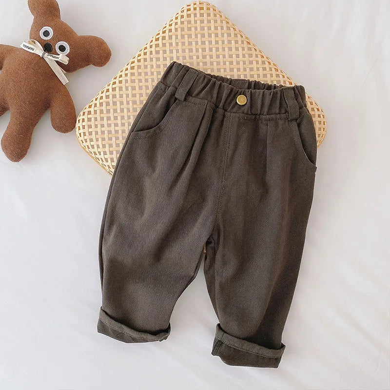 Unifarbene Hose – Bequeme Freizeithose für Kinder mit elastischem Bund