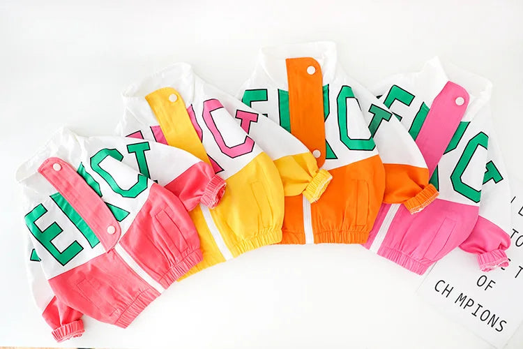 Lässiger Sportanzug für Kinder – 2-teiliges Set mit Reißverschluss und Buchstabendruck