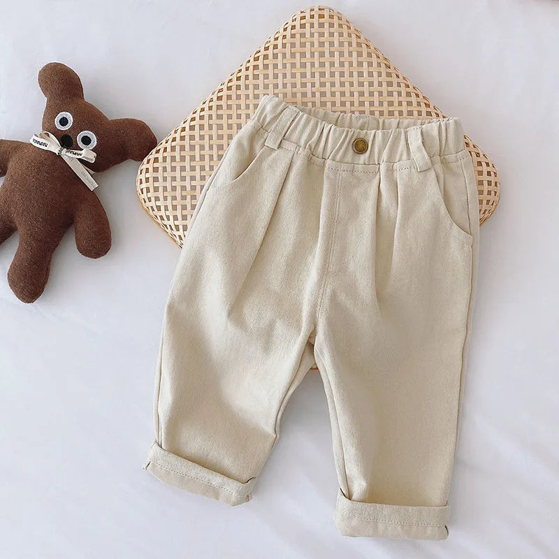 Unifarbene Hose – Bequeme Freizeithose für Kinder mit elastischem Bund