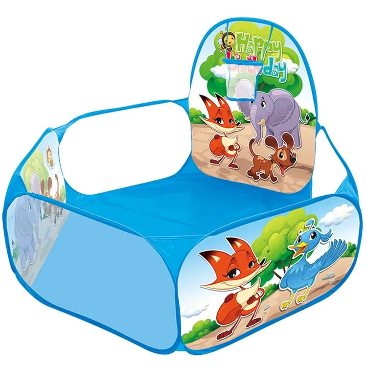 Ballbecken mit Korb ( 1,2 Meter ) – Das coole Indoor- und Outdoor-Spielzeug für Kinder.