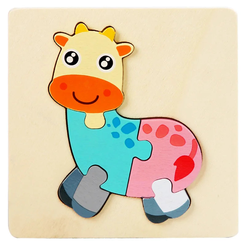 Buntes 3D-Holzpuzzle – Das coole Lern- & Knobelspiel für kleine Entdecker!