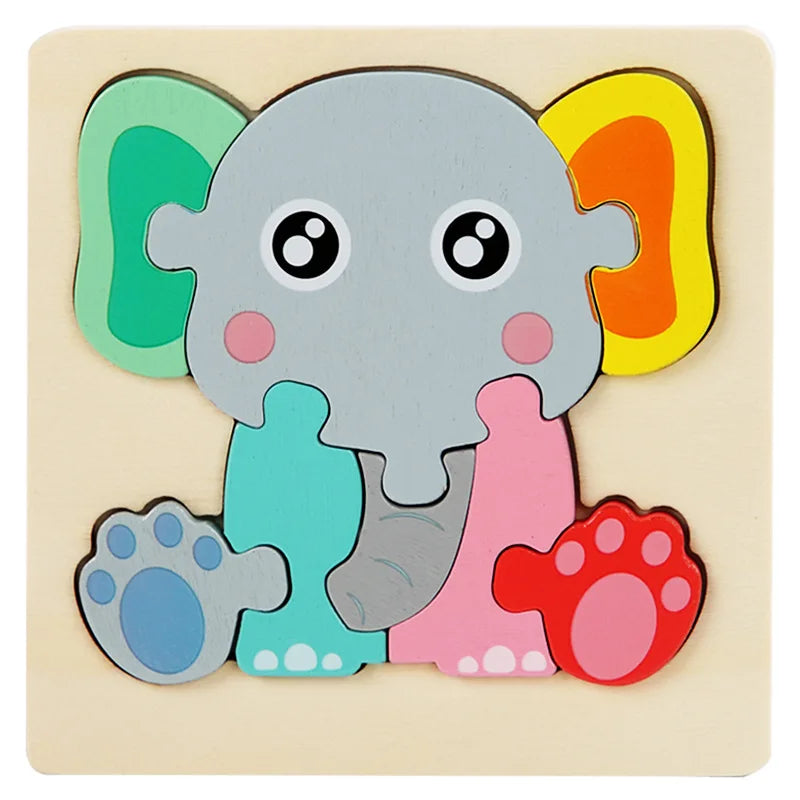 Buntes 3D-Holzpuzzle – Das coole Lern- & Knobelspiel für kleine Entdecker!