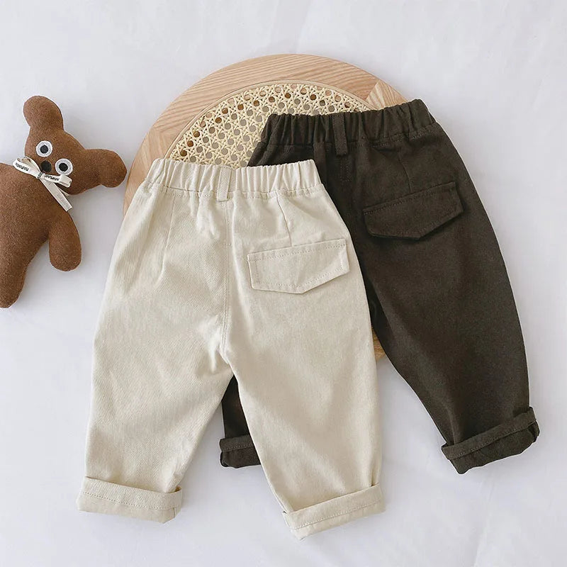 Unifarbene Hose – Bequeme Freizeithose für Kinder mit elastischem Bund