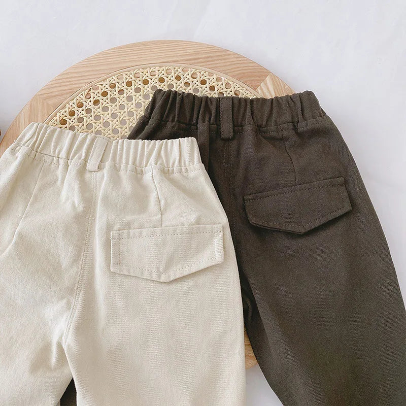 Unifarbene Hose – Bequeme Freizeithose für Kinder mit elastischem Bund