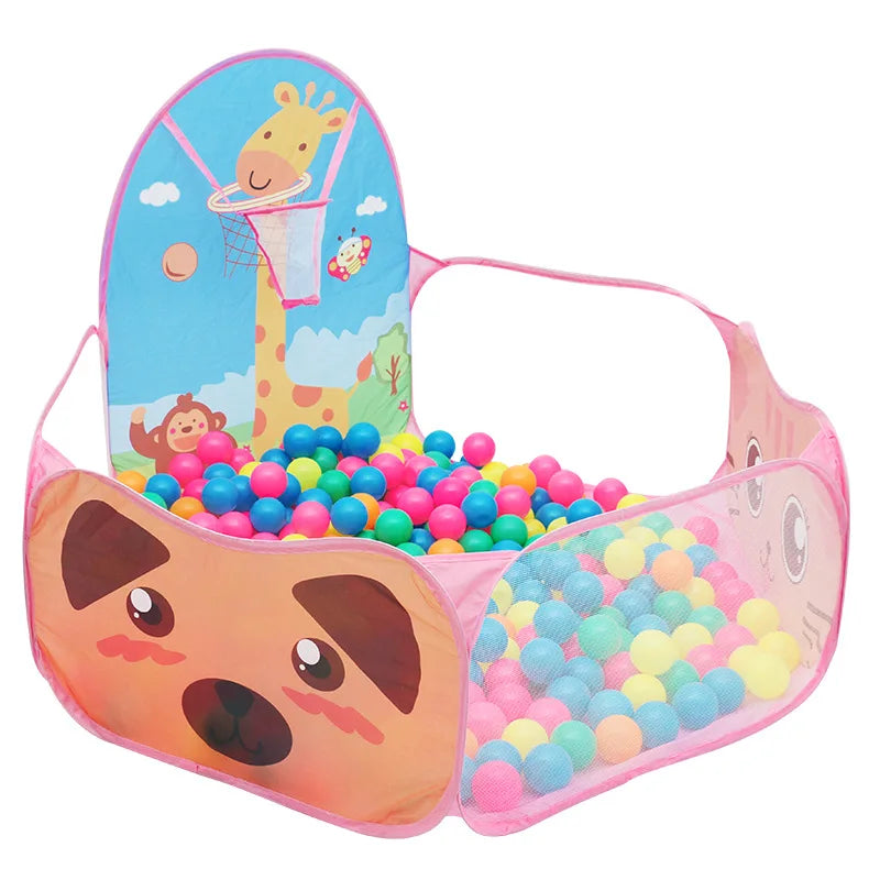Ballbecken mit Korb ( 1,2 Meter ) – Das coole Indoor- und Outdoor-Spielzeug für Kinder.