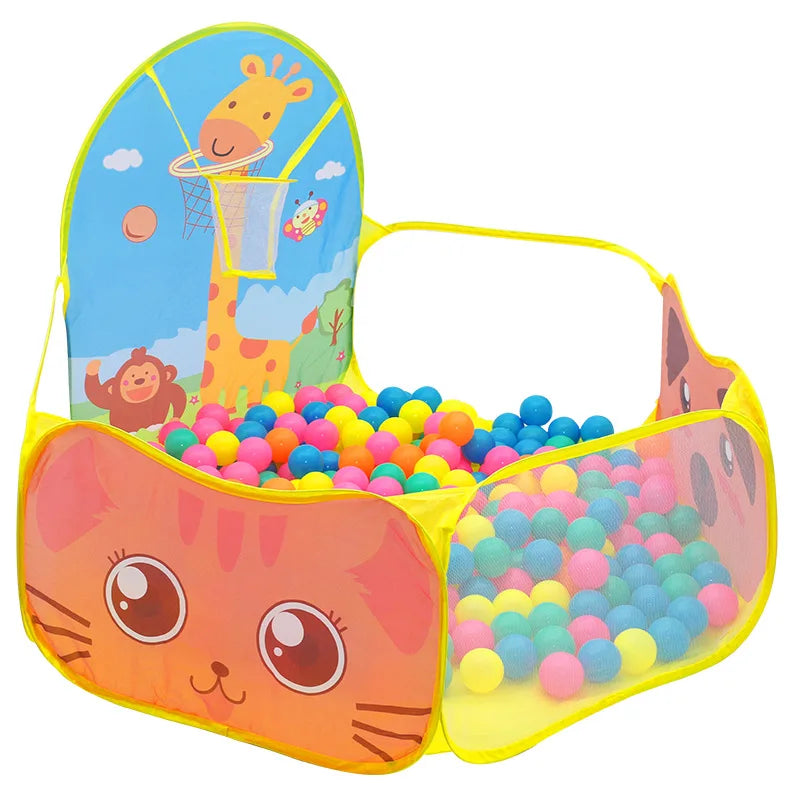 Ballbecken mit Korb ( 1,2 Meter ) – Das coole Indoor- und Outdoor-Spielzeug für Kinder.
