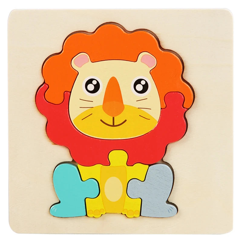 Buntes 3D-Holzpuzzle – Das coole Lern- & Knobelspiel für kleine Entdecker!