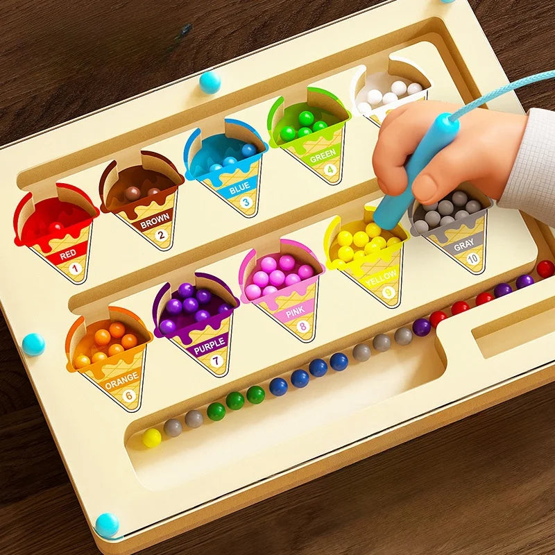 Magnetisches Zahlen-Labyrinth – Puzzle-Spiel für Konzentration und Motorik