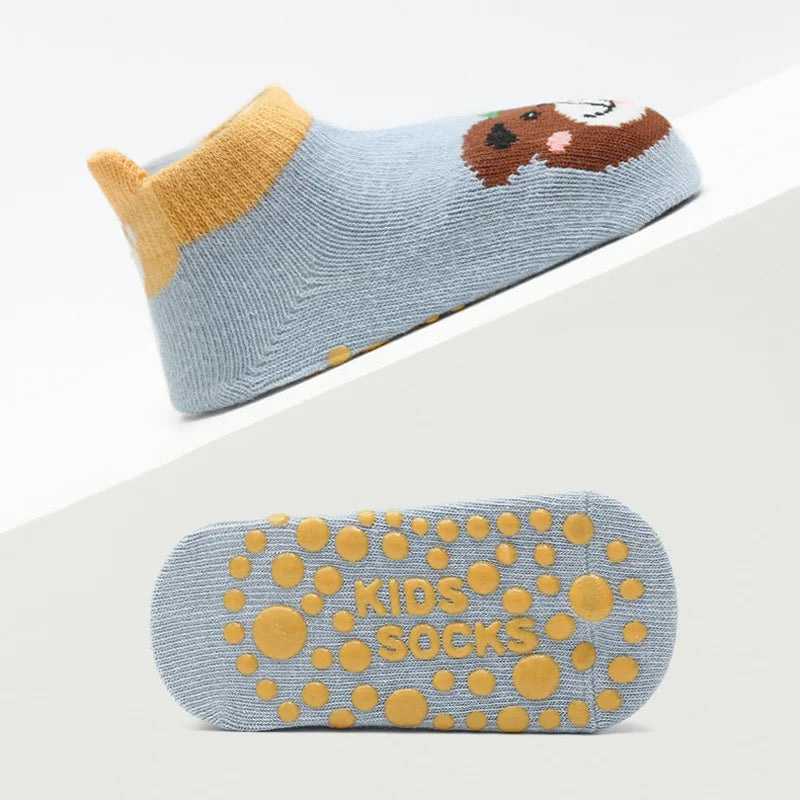 Niedliche Baumwollsocken für Kinder – 6 Paar mit süßem Tier-Design für kleine Füße!