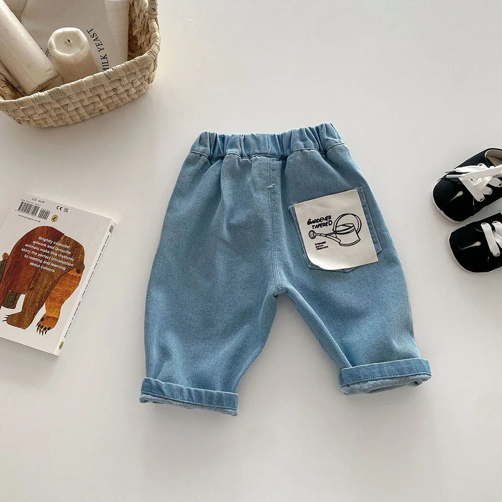Unifarbene Hose – Bequeme Freizeithose für Kinder mit elastischem Bund