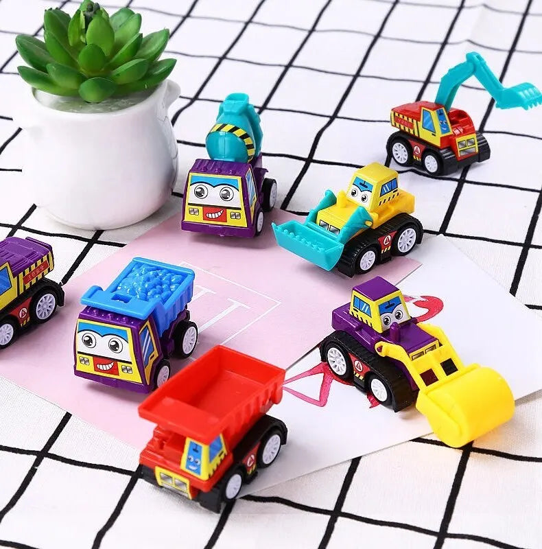6 Stück Mini Auto Set Kinder Cartoon Spielzeug Geburtstags Geschenk