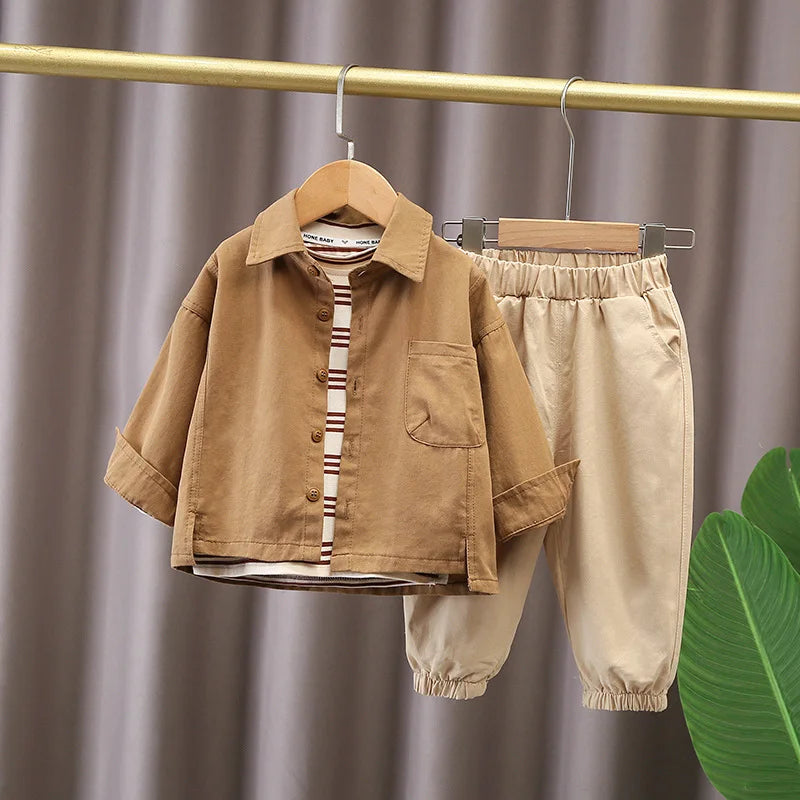 3-teiliges Jungen-Set – Mode für Herbst & Winter