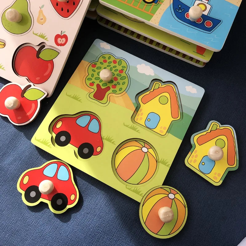 Montessori Holzspielzeug für Babys (1-3 Jahre) – Lernpuzzle & Entwicklungsspiel für kleine Entdecker!
