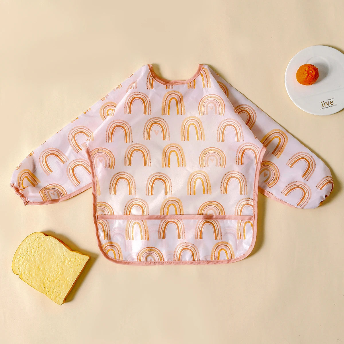 Elinfant Baby / Kleinkind Langarm-Lätzchen – Das praktische All-in-One Wasserdichte Lätzchen für Babys!