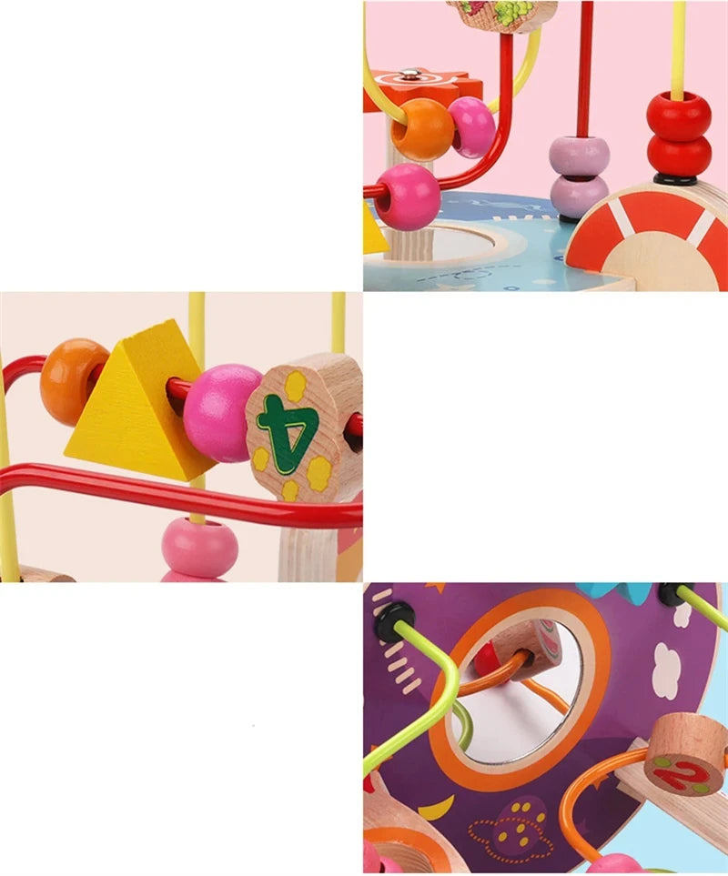 Montessori Holz Achterbahn & Perlenlabyrinth – Das clevere Lernspielzeug für kleine Mathe-Entdecker!