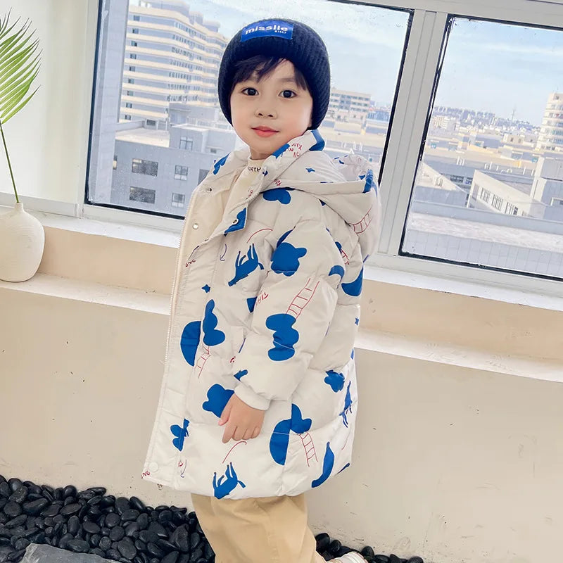 Kinder Daunenjacke – Warmer Wintermantel mit Kapuze für Jungen & Mädchen