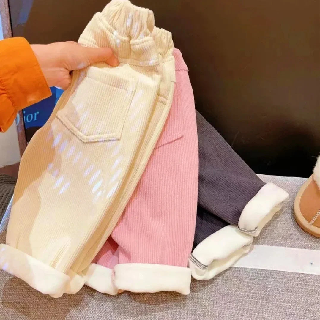 Warme Cord-Hose – Lässige Freizeithose für Kinder mit hohem Bund