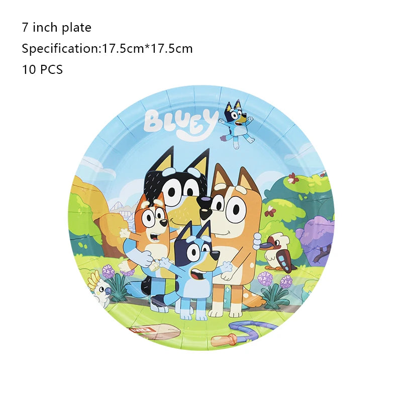 Bluey Geburtstag Deko-Set – Ballons & Partyzubehör für Kinder
