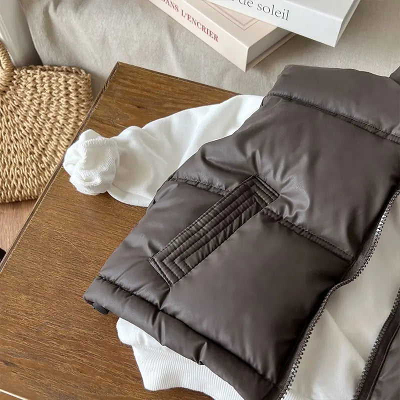 Unisex Kinder-Daunenweste – Warme Steppweste für Herbst und Winter