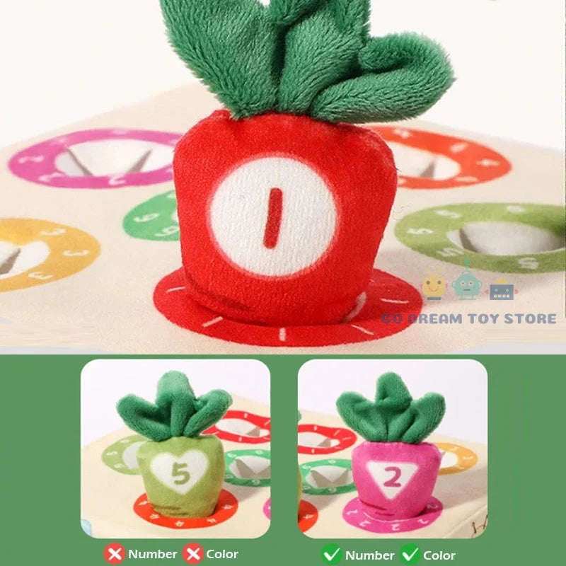 Baby Montessori Karotten Steckspiel – Feinmotorik & Farberkennung für die Kleinsten (0–3 Jahre)