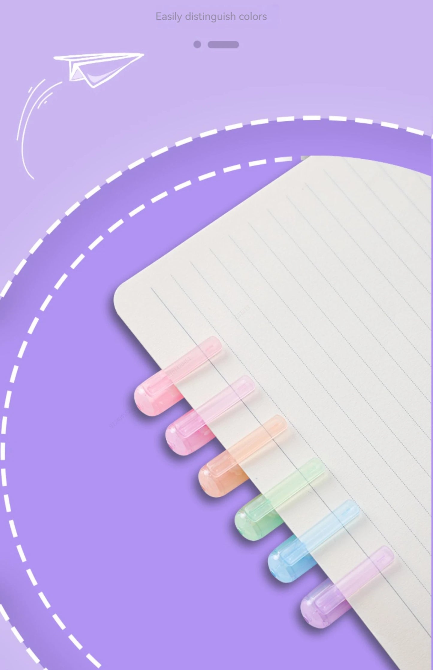6-teiliges Textmarker- und Marker-Set – Kawaii, Kurven & Linien für Schule, Büro & Geschenk!