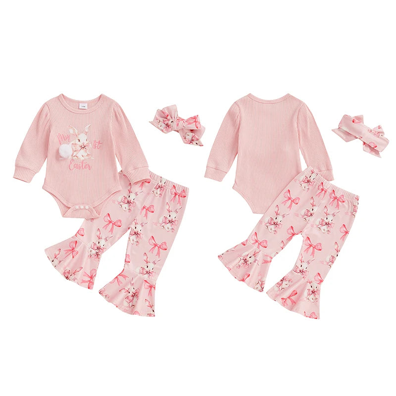 Oster-Outfits für Neugeborene – 3-teiliges Set mit Hasen-Motiv