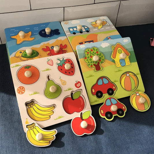 Montessori Holzspielzeug fĂŒr Babys (1-3 Jahre) â Lernpuzzle & Entwicklungsspiel fĂŒr kleine Entdecker!