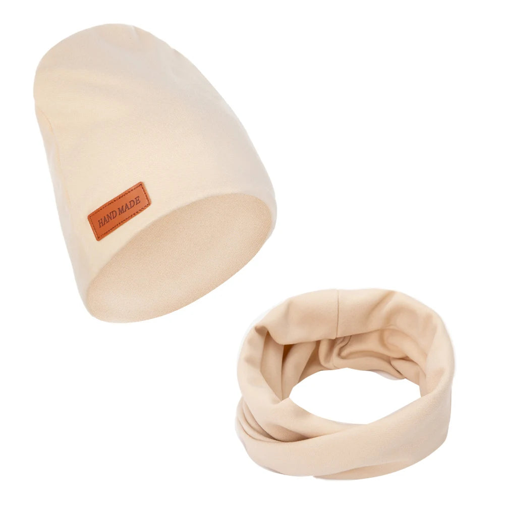 Kuscheliges Baby-Mützen-Set – 2-teiliges Mützen & Schal-Set aus weichem Kaschmir-Imitat