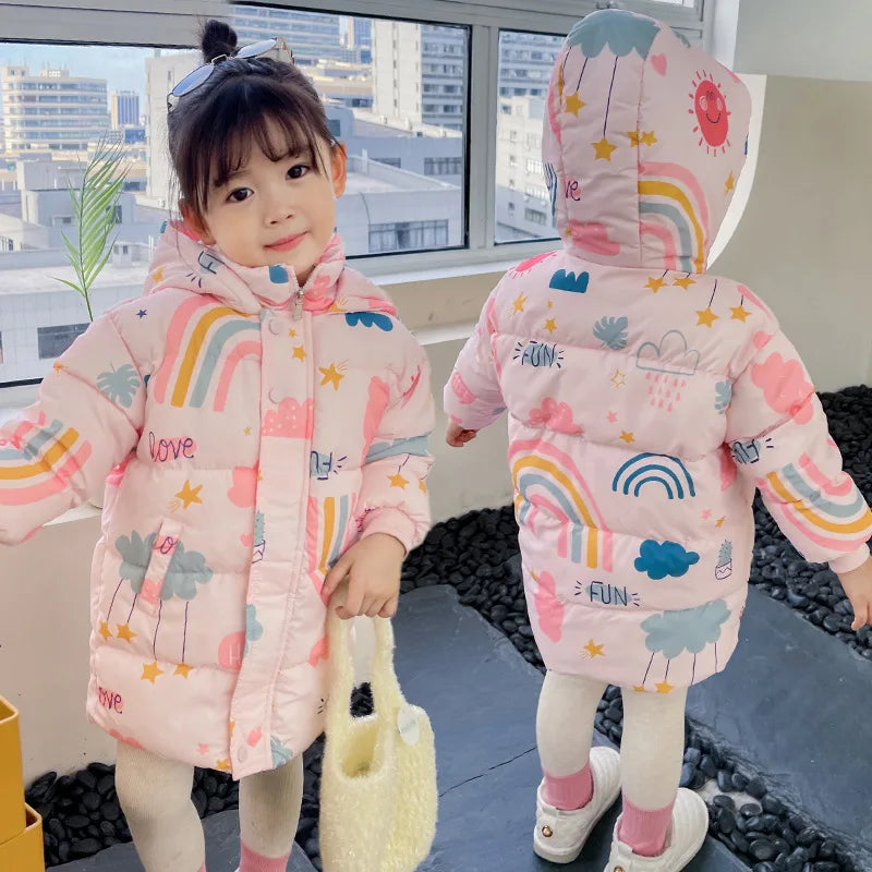 Kinder Daunenjacke – Warmer Wintermantel mit Kapuze für Jungen & Mädchen