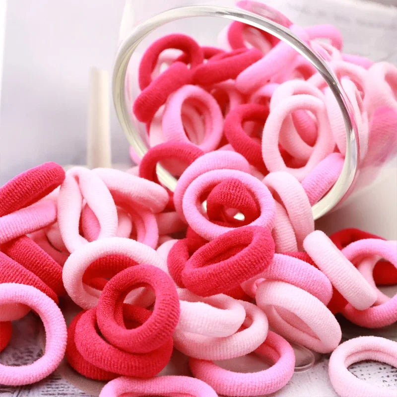 200er Set Bunte Haargummis – Elastische Haarbänder für Kinder
