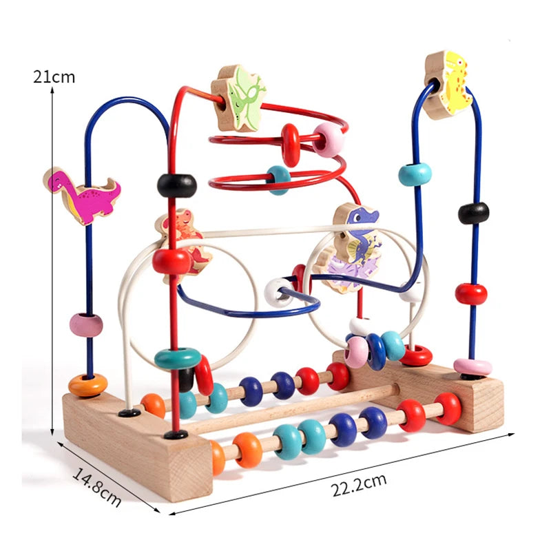 Montessori Holz Achterbahn & Perlenlabyrinth – Das clevere Lernspielzeug für kleine Mathe-Entdecker!