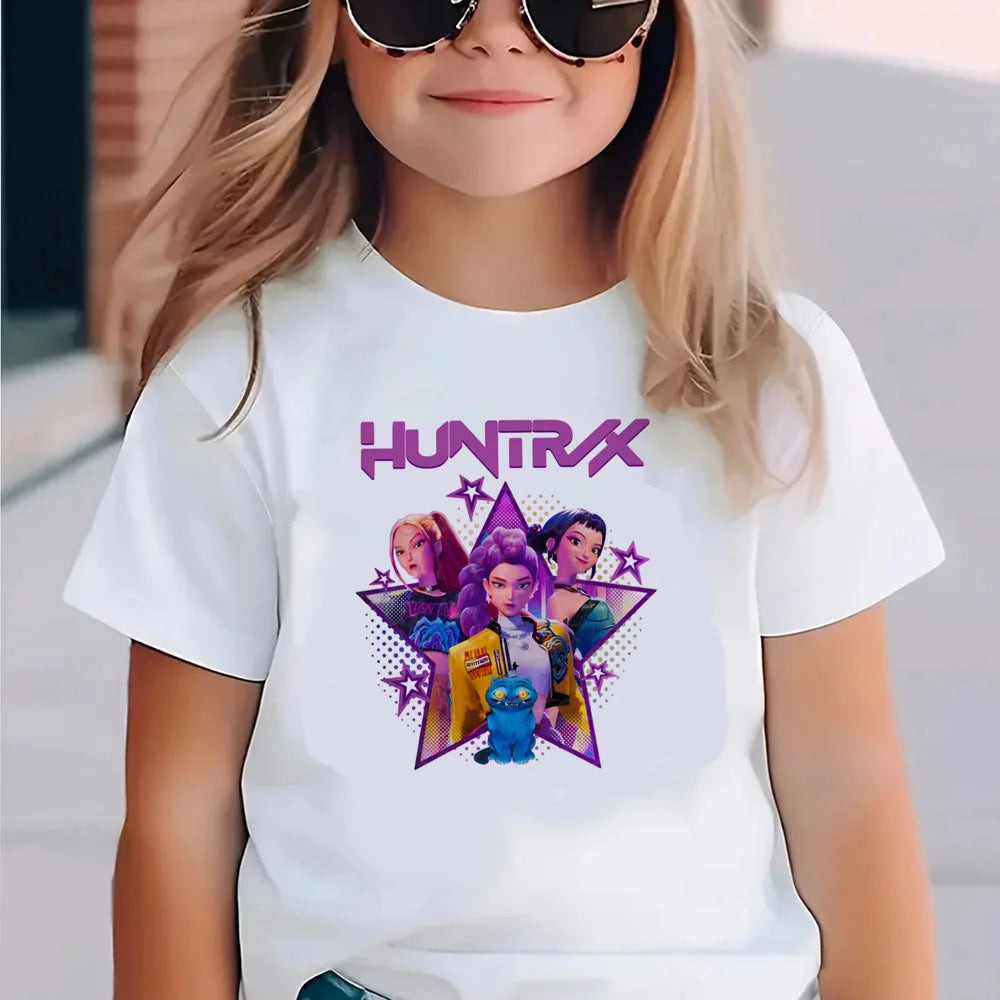 Kinder T-Shirt „Kpop Demon Hunters“ – Cooles T-Shirt im Harajuku-Stil