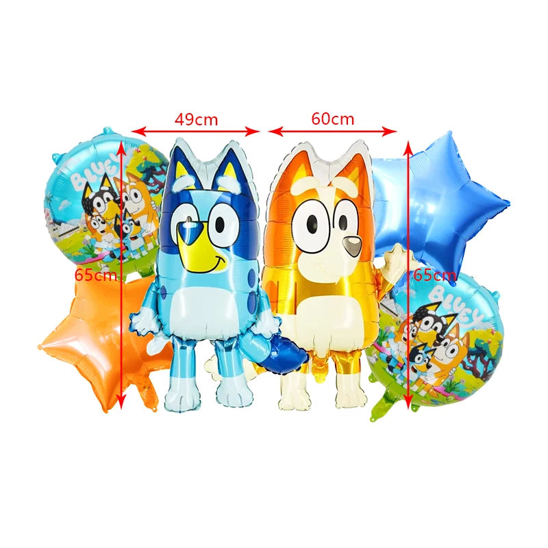 Bluey Geburtstag Deko-Set – Ballons & Partyzubehör für Kinder