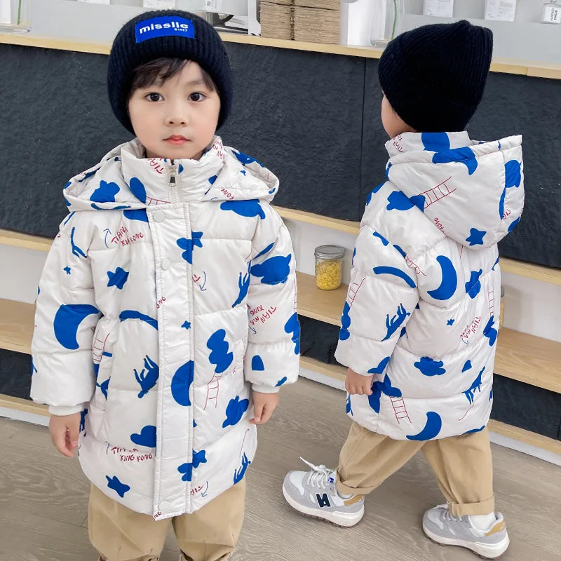 Kinder Daunenjacke – Warmer Wintermantel mit Kapuze für Jungen & Mädchen