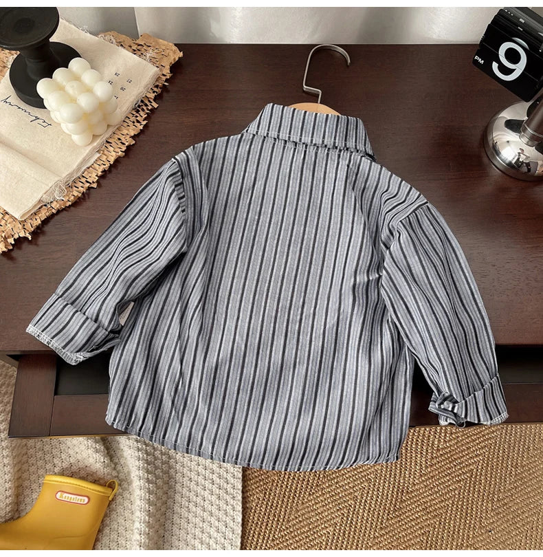Kinder-Hemd-Kleidung, Frühling, Kariertes Kinder-Hemd – Klassische Baumwoll-Bluse für Jungen & Mädchennne Blusen, Kleidung, Kleinkind, Jungen, karierte Baumwolle, Tops, 1, 2, 3, 4 Jahre, Kinder-Langarmshirt