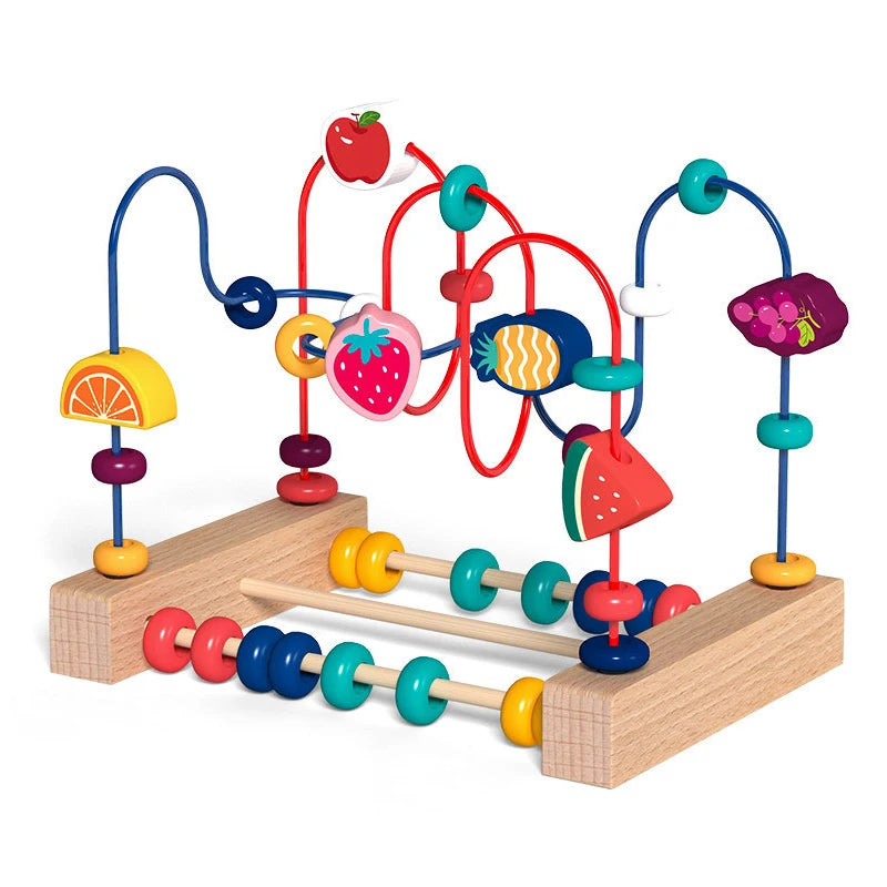 Montessori Holz Achterbahn & Perlenlabyrinth – Das clevere Lernspielzeug für kleine Mathe-Entdecker!