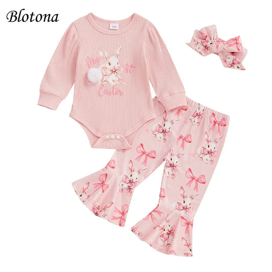 Oster-Outfits für Neugeborene – 3-teiliges Set mit Hasen-Motiv