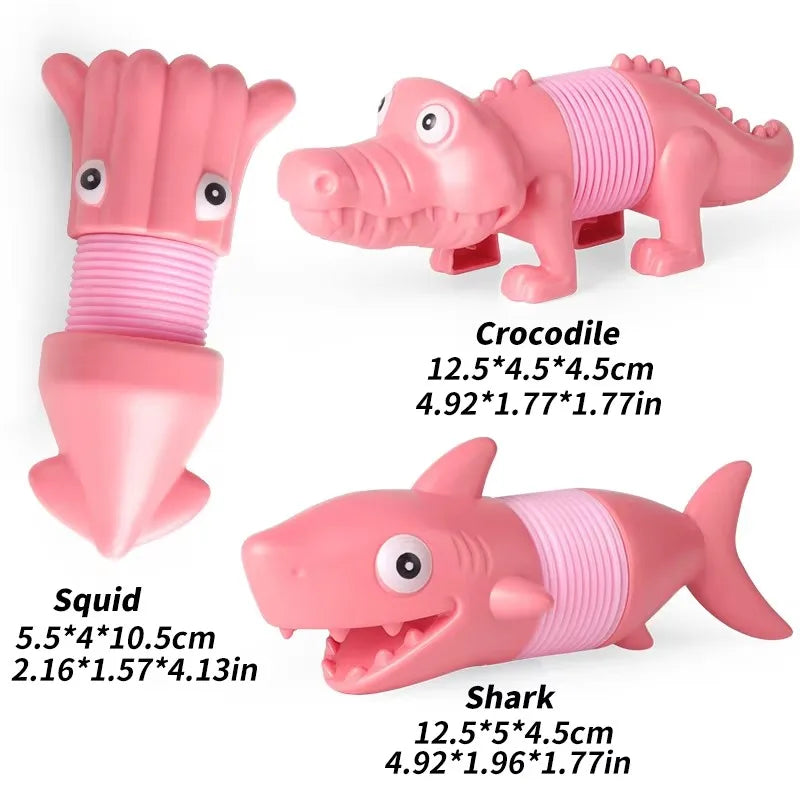 3er Set Biegsame Pop Rohr Dinosaurier – Stressabbau & Spaß für Kinder und Erwachsene (3–12 Jahre)