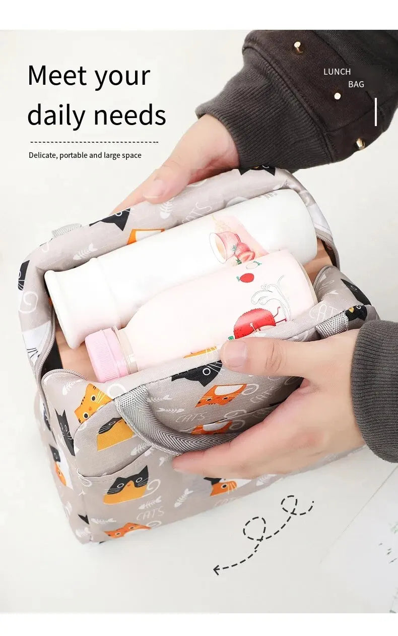 Cartoon Kinder Lunchbox Tasche – Isolierte tragbare Bento Tasche