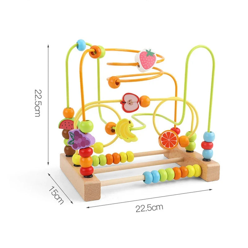 Montessori Holz Achterbahn & Perlenlabyrinth – Das clevere Lernspielzeug für kleine Mathe-Entdecker!