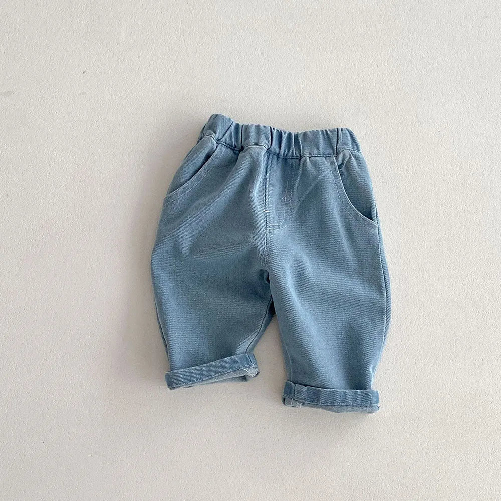 Unifarbene Hose – Bequeme Freizeithose für Kinder mit elastischem Bund