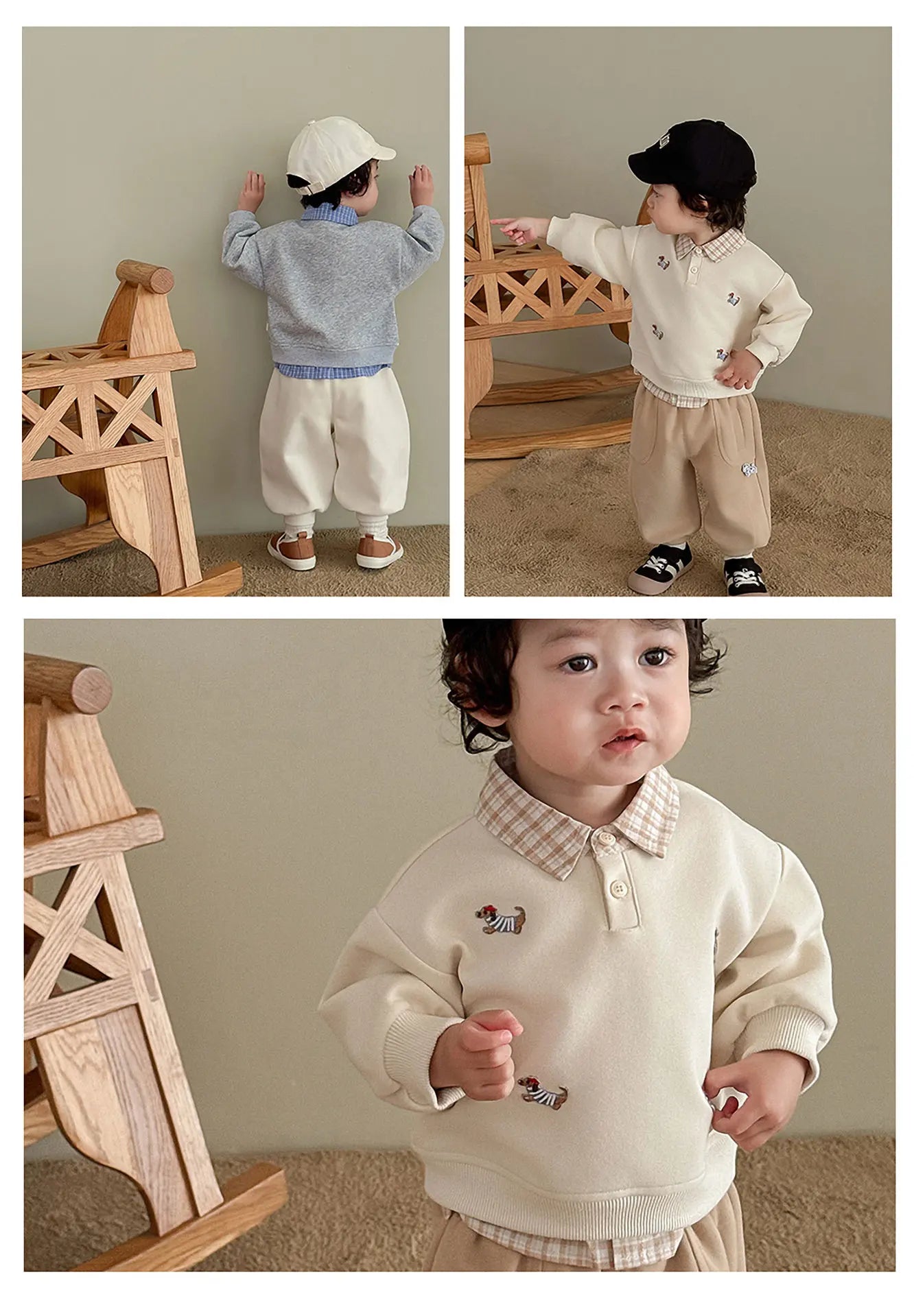 Two-Piece-Pullover für Jungen – Cartoon-Hoodie für den Herbst