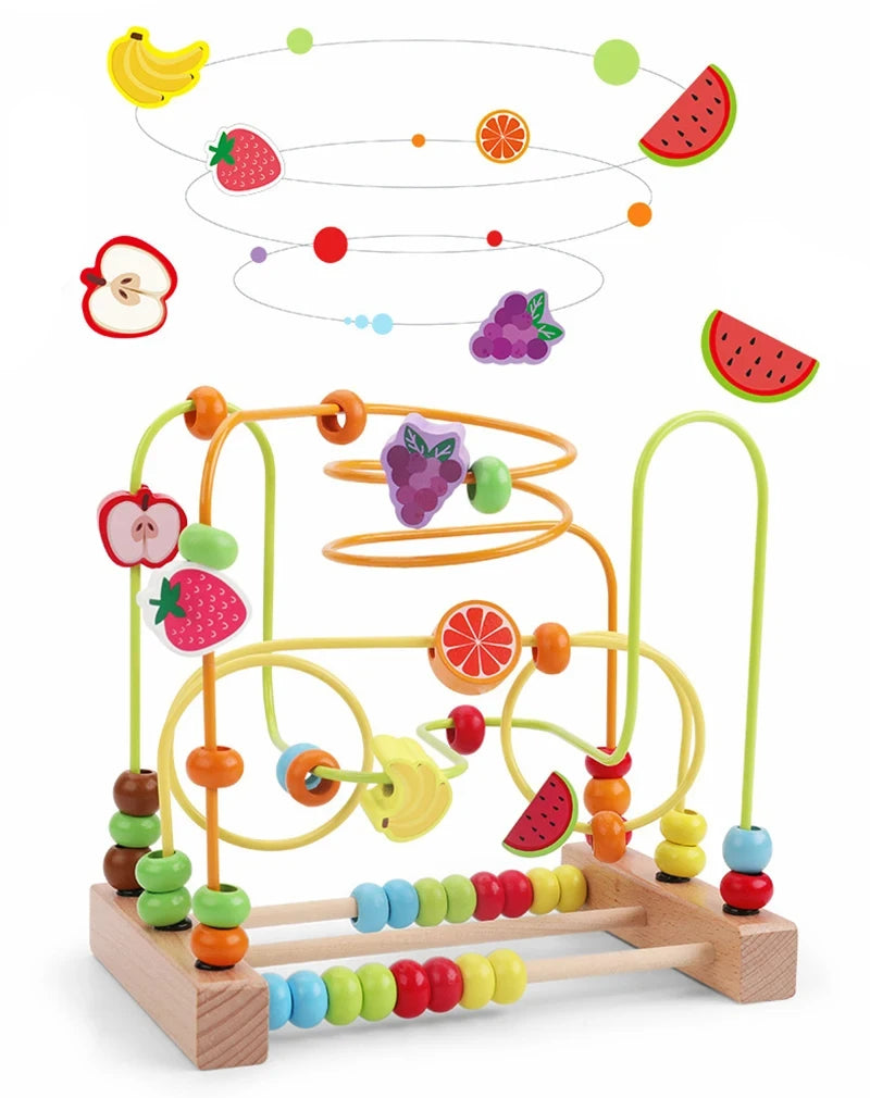 Montessori Holz Achterbahn & Perlenlabyrinth – Das clevere Lernspielzeug für kleine Mathe-Entdecker!