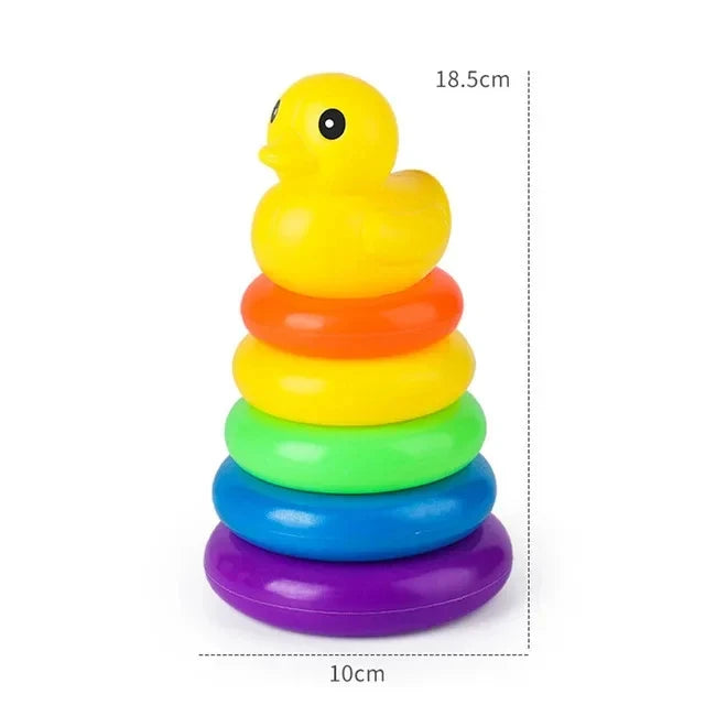Montessori Regenbogen-Spinturm – Pädagogisches Steck- und Drehspiel für Kinder