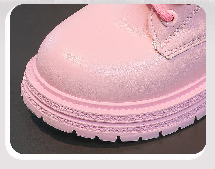 Mädchenstiefel, modische Gummistiefel für Kinder, cooles MädcModische Mädchen-Stiefel – Rosa Gummistiefel mit Herz-Designen, Herbst und Winter, Baumwolle, weiche Sohle, Rosa mit Liebe, seitlicher Reißverschluss, Prinzessin, runde Zehenpartie, PU