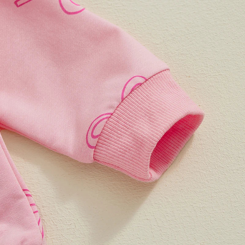 Kleinkind-Set für Mädchen – 2-teiliges Herbst-Outfit mit Schleifen-Print