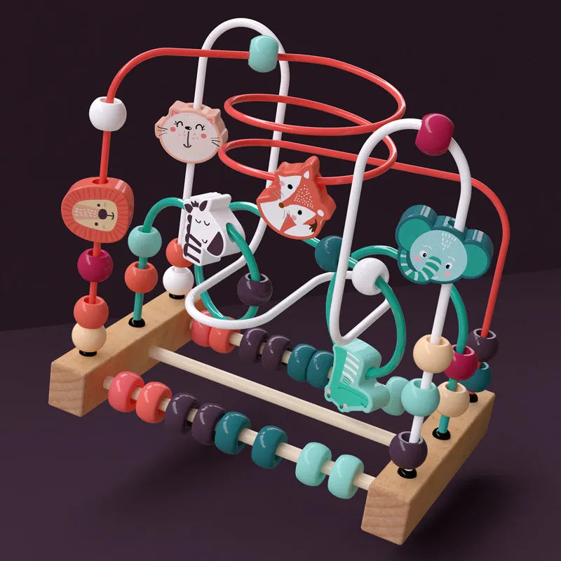 Montessori Holz Achterbahn & Perlenlabyrinth – Das clevere Lernspielzeug für kleine Mathe-Entdecker!